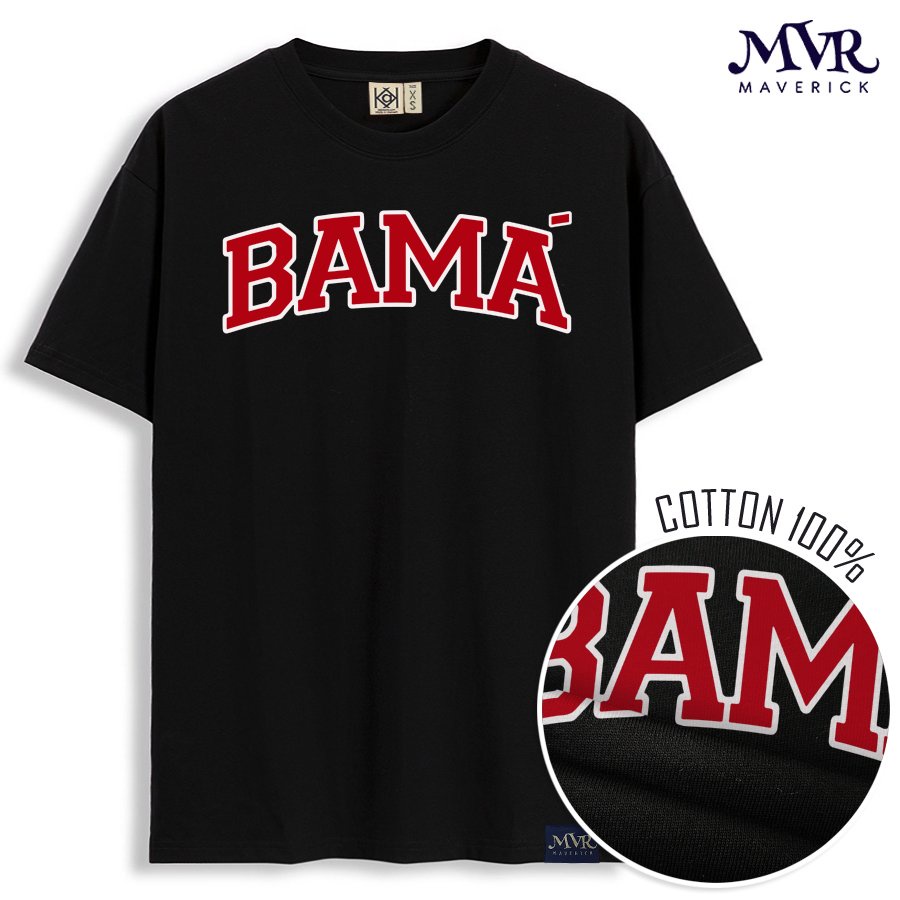 Áo thun nữ nam chữ ba má Cotton thoáng mát thiết kế US quà tặng Bama MVR KK3923