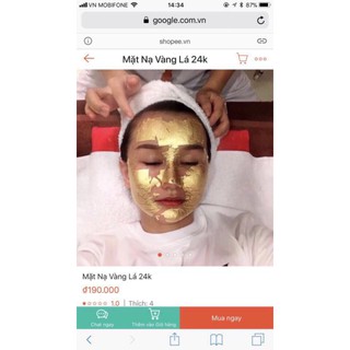 Mặt nạ vàng lá 24k
