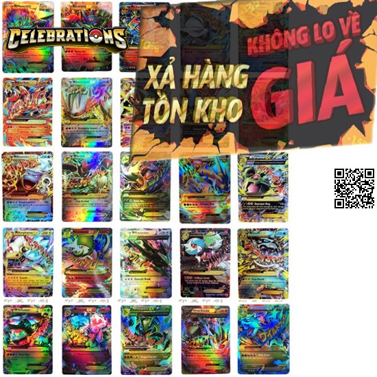 Giảm giá cuối năm Card Pokemon mega phản quang TẶNG Top Loader bọc bài 1459 D5