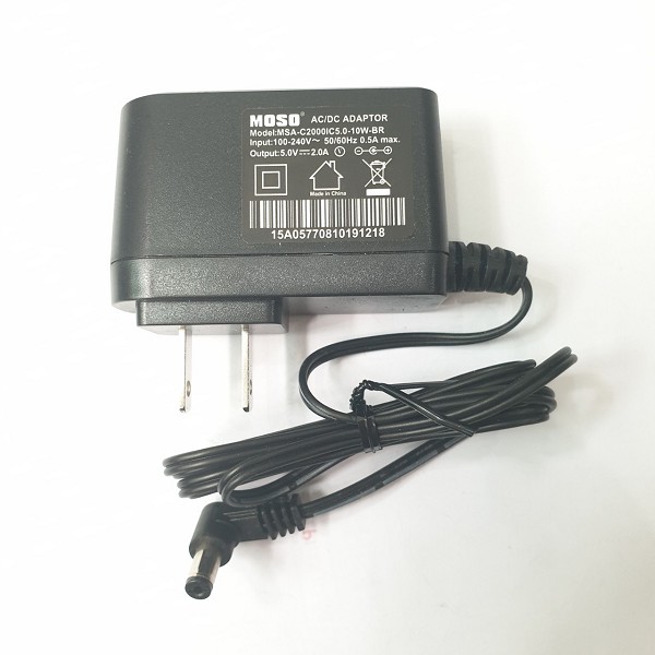 Adapter MOSO 5.0V 2A đầu tròn 5.5mm cho Camera , loa , Modem wifi , đèn điện ...