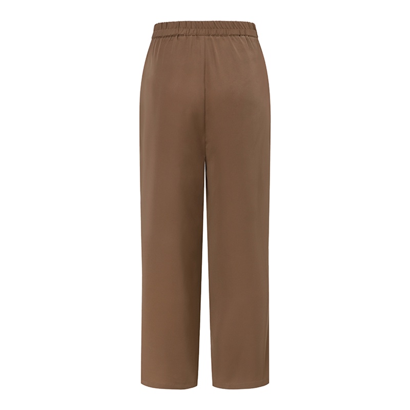 Quần dài ZANZEA ống rộng lưng thun co giãn có nút gài phía trước thời trang dành cho nữ