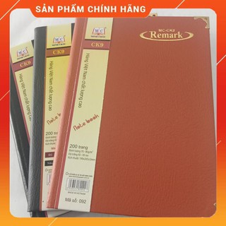 Sổ Bìa Da A4 Minh Châu CK9 4 Góc Sắt 200trang