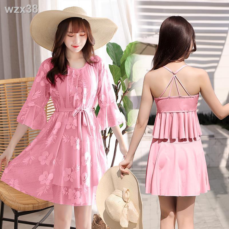 Áo tắm nữ Hàn Quốc Fan cổ tích sinh viên diện đồ xẻ tà gợi cảm ngâm mình trong suối nước nóng để che bụng vừa gầ | BigBuy360 - bigbuy360.vn