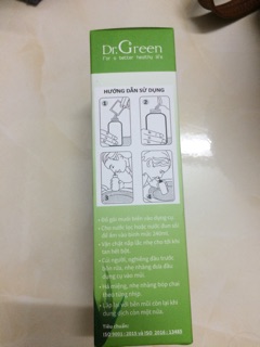 Bình rửa mũi kèm muối Dr. Green
