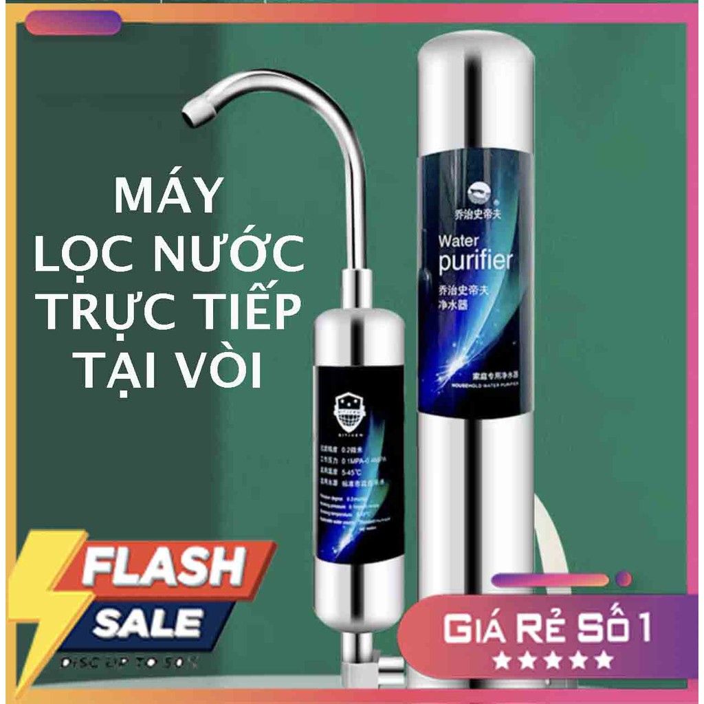 Máy lọc nước trực tiếp tại vòi WATER PURIFIER - Lõi lọc than hoạt tính, nước tinh khiết [Bảo Hành 3 Tháng]