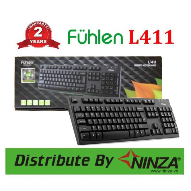 Bộ Phím Chuột Máy Tính Fuhlen Có Dây L411 + L102 - Chính Hãng Ninza - Bảo Hành 24 Tháng