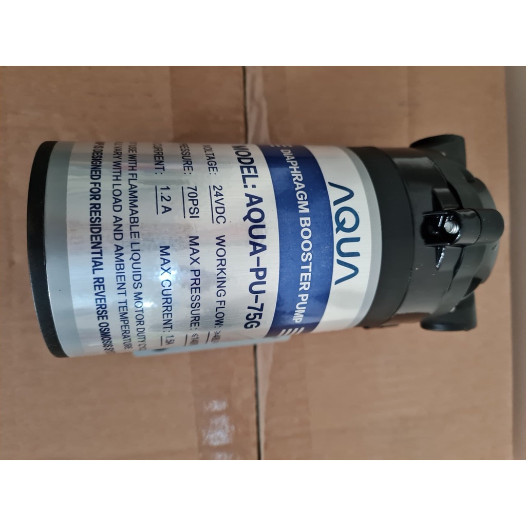 Bơm tăng áp AQUA 24VDC 75G dùng cho máy lọc nước RO, hệ thống phun sương