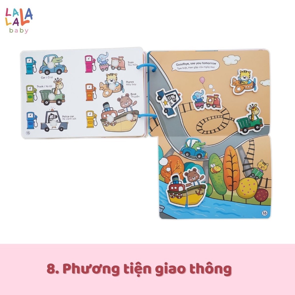Học Liệu Bóc Dán Busy Book Cho Bé Lalala Baby Nhiều Chủ Đề Đa Dạng - Song Ngữ Anh Việt