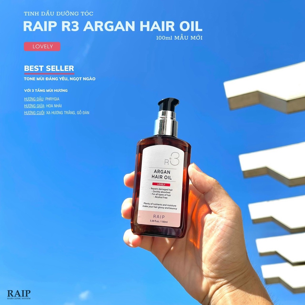 Dầu Dưỡng Phục Hồi Tóc R3 Argan Hair Oil Raip - 100ml