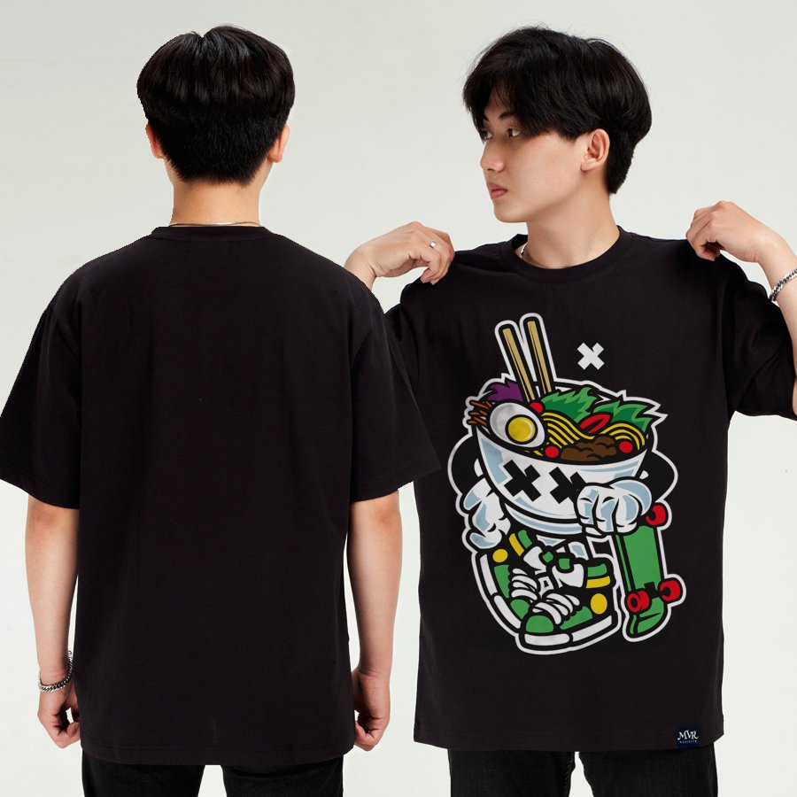 Áo thun nữ nam Basic Hoạt Hình Tô Mì Dễ thương phông Hàn Quốc local brand MVR KK3792