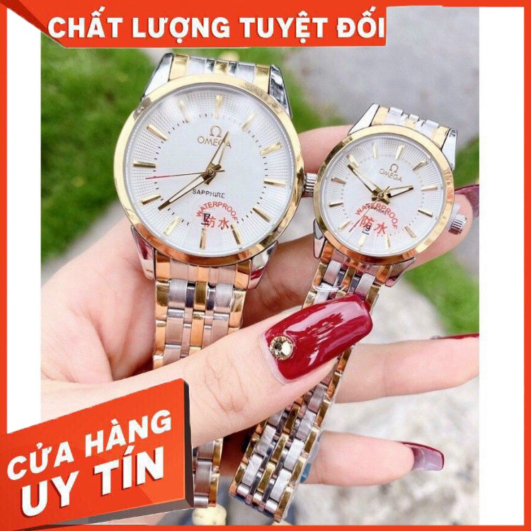 (Bảo hành 12 tháng) Đồng hồ Nam nữ Omega kính chống xước - Đồng hồ Omega cho cặp đôi -MTP STORE
