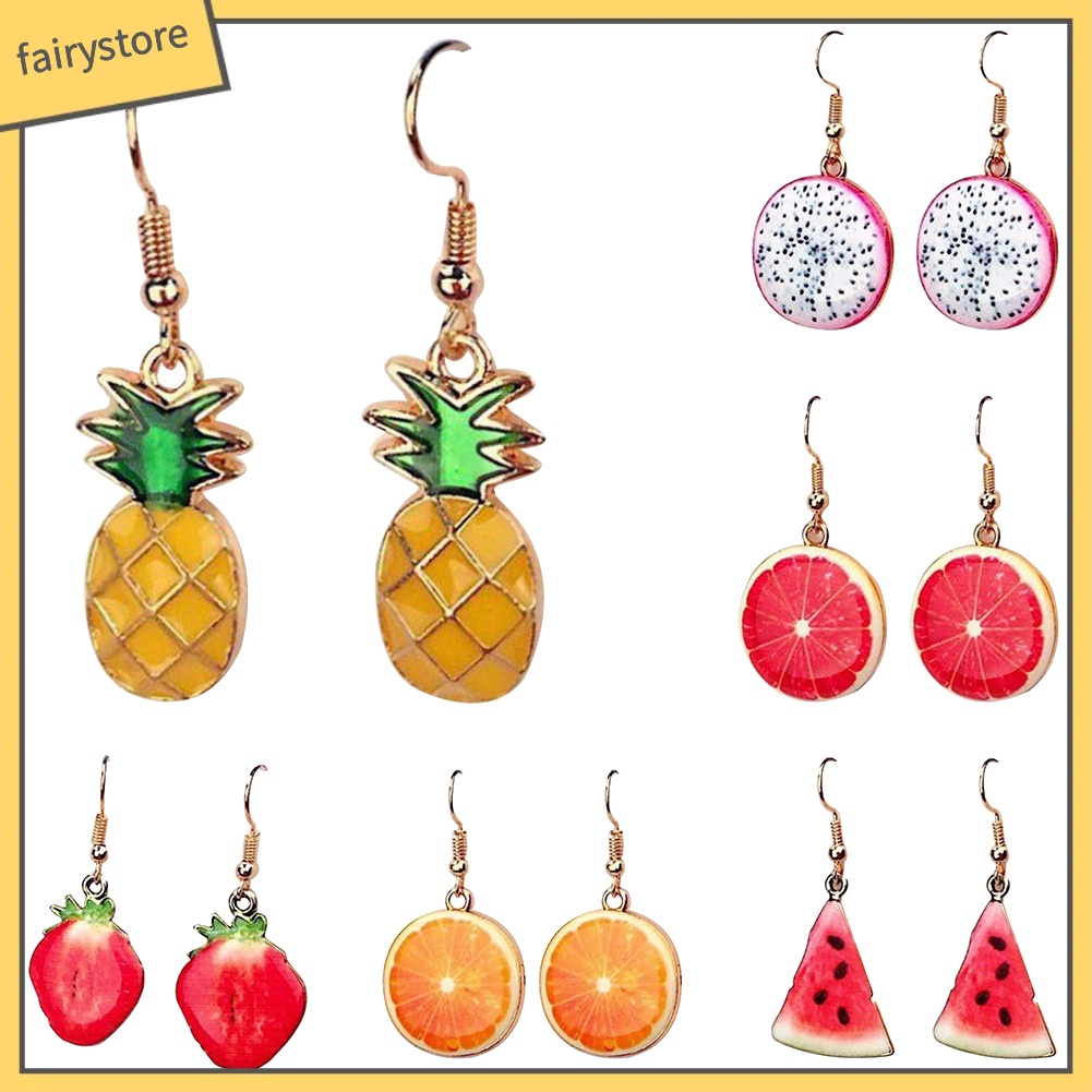 Bông Tai Hình Trái Cây Dễ Thương Cho Nữ