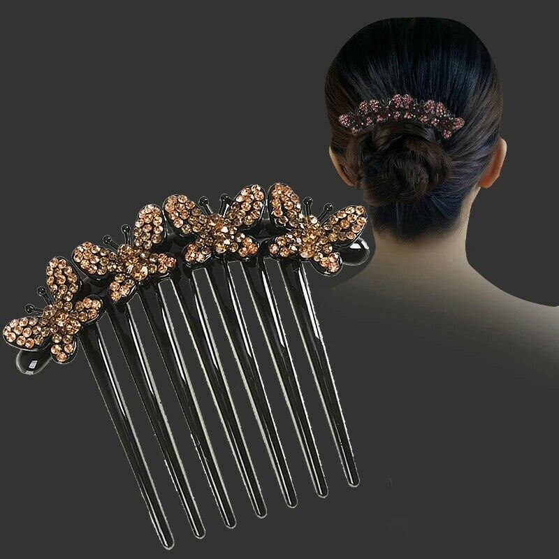 Lược cài tóc hình bướm đính đá thời trang cho cô dâu