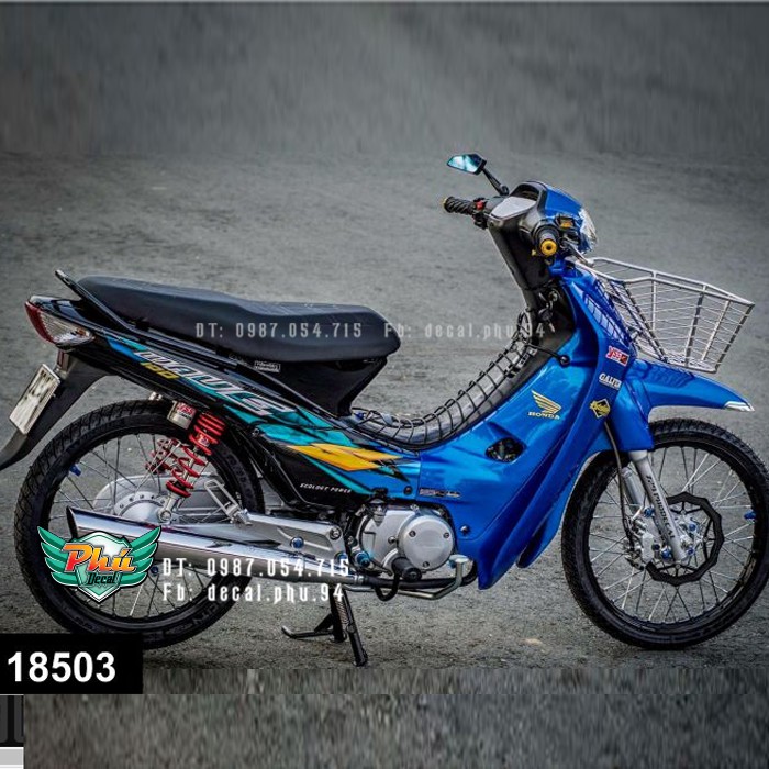 tem rời  crom Wave nhỏ xanh đen (W)