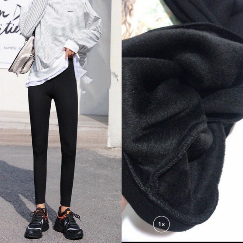 Quần legging nỉ lông, legging nỉ lông ấm cho nữ