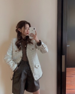 Áo dạ Tweed kẻ (Order 7-10 ngày)