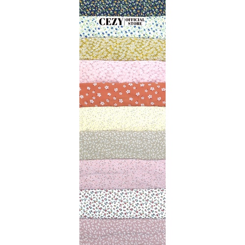 Đầm voan hoa nhí cao cấp dáng xòe dài dây thắt nơ eo có size bigsize CEZY D47