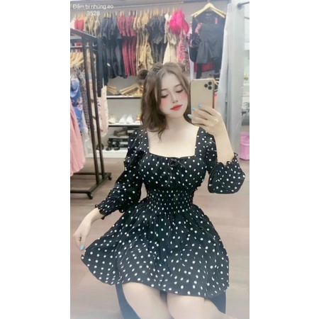 Đầm Bi "Bigsize" Nhún Eo