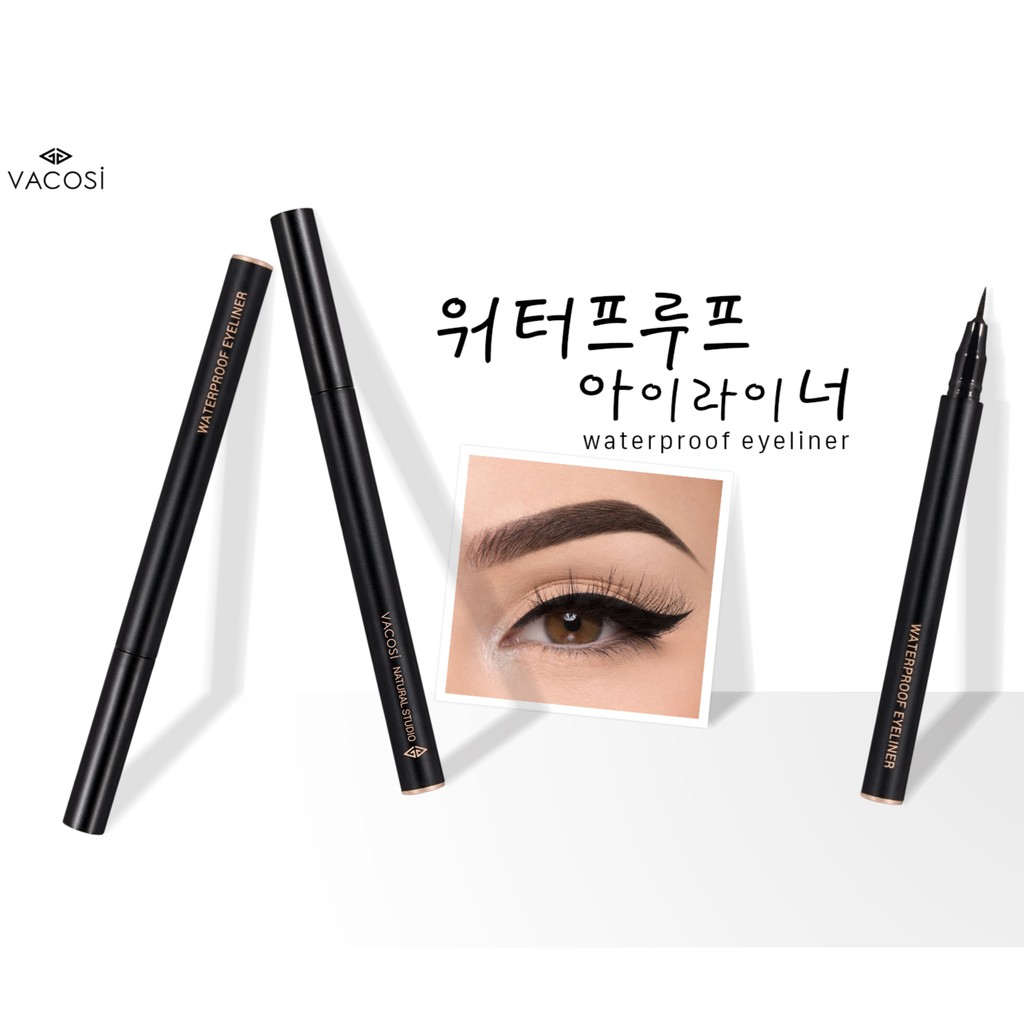 Bút kẻ mắt nước không trôi Vacosi Waterproof Pen Eyeliner 5ml