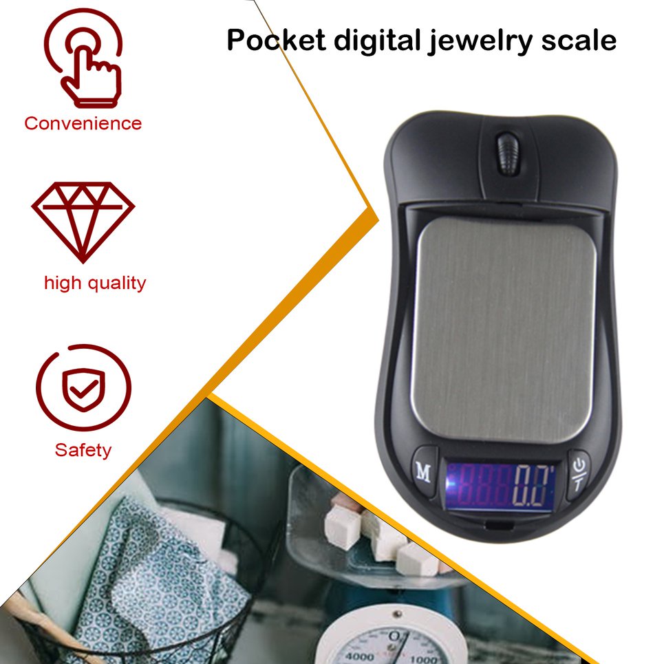 100g x 0.01g Digital Pocket Scale Portable Precision Scales Mouse Style New