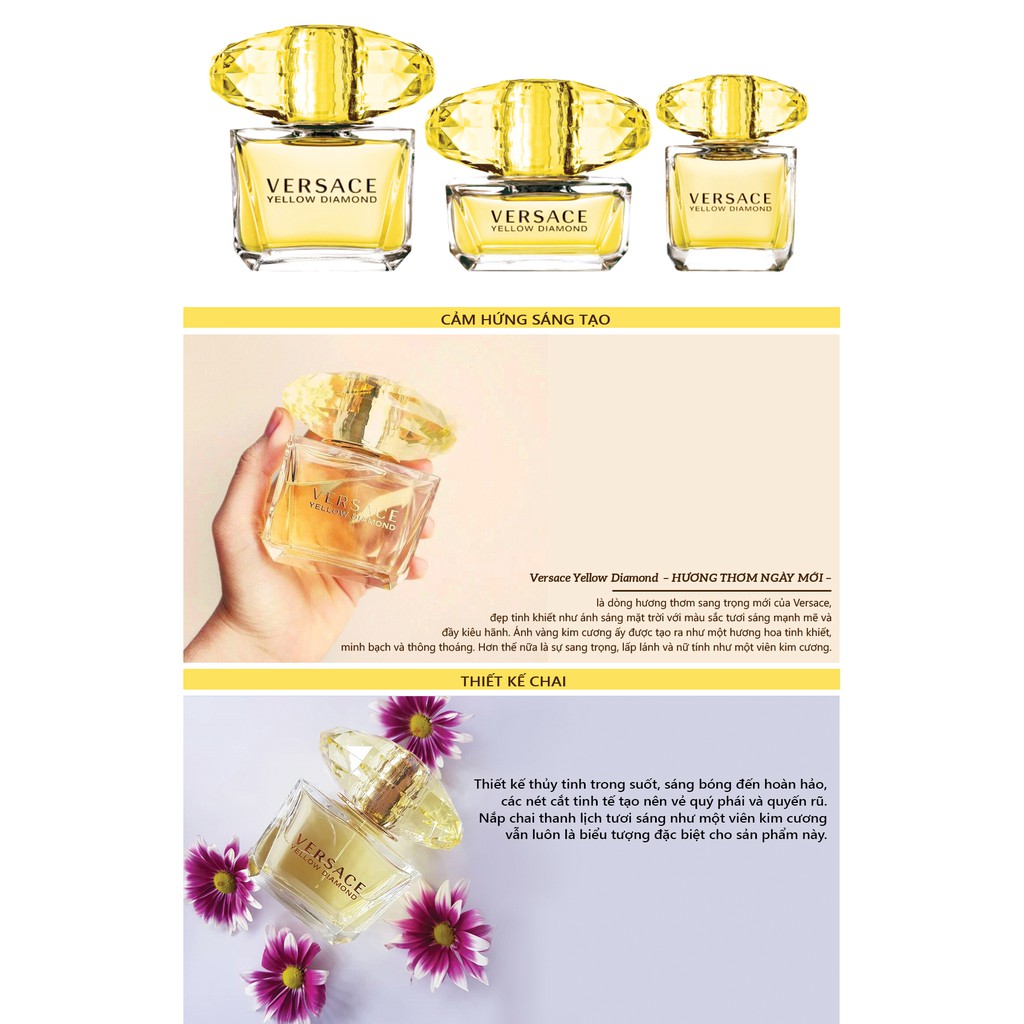 [FreeShip] Nước hoa versace yellow Diamond 90ml fullbox