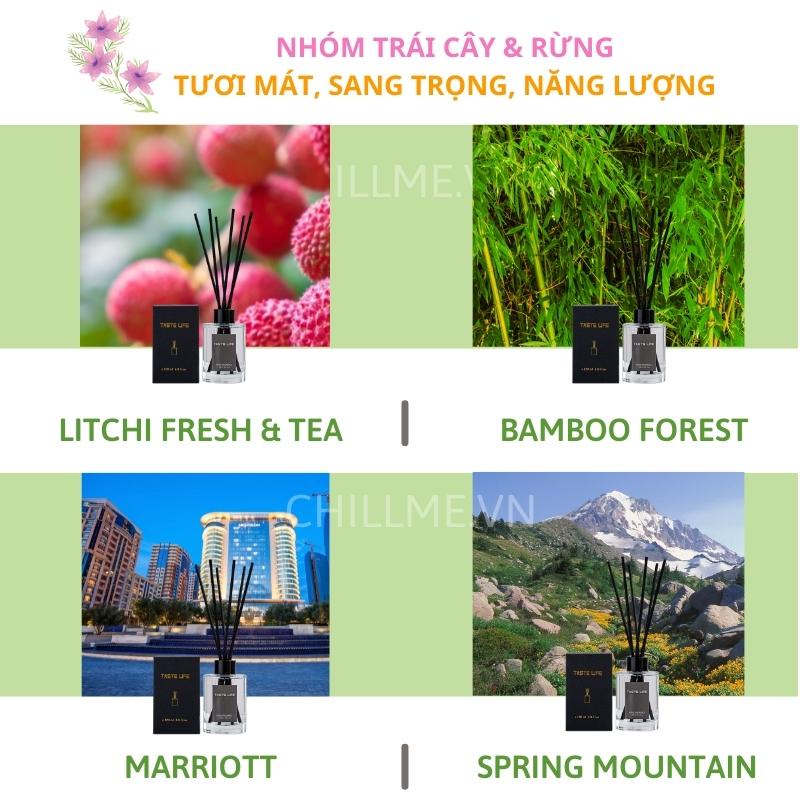 Tinh dầu thơm phòng thiên nhiên cao cấp khử mùi que gỗ tự khuếch tán 120ml TD03 xông phòng, đuổi muỗi - Chillme