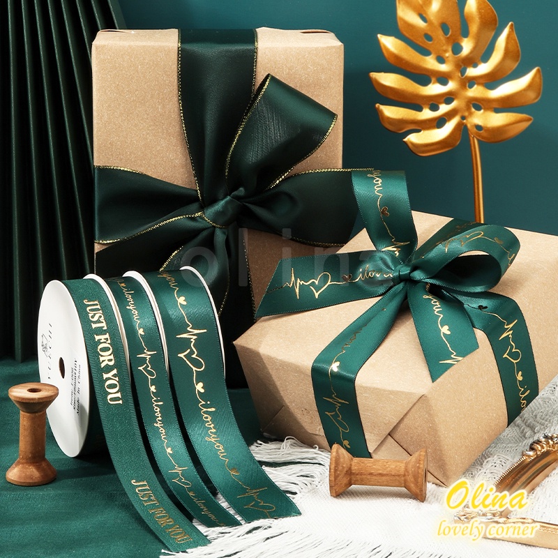 Cuộn Dây Ruy Băng Họa Tiết Chim Công Trang Trí Giáng Sinh