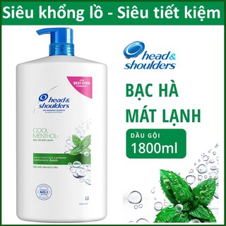 Dầu gội Head&Shoulders Bạc hà Siêu khổng lồ Siêu tiết kiệm 1800ml