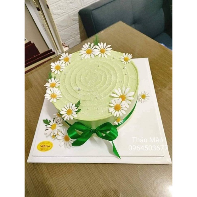 trang trí bánh kem sinh nhật [FREESHIP❤️] sét 100 bông hoa cúc đủ size 3-4-5cm