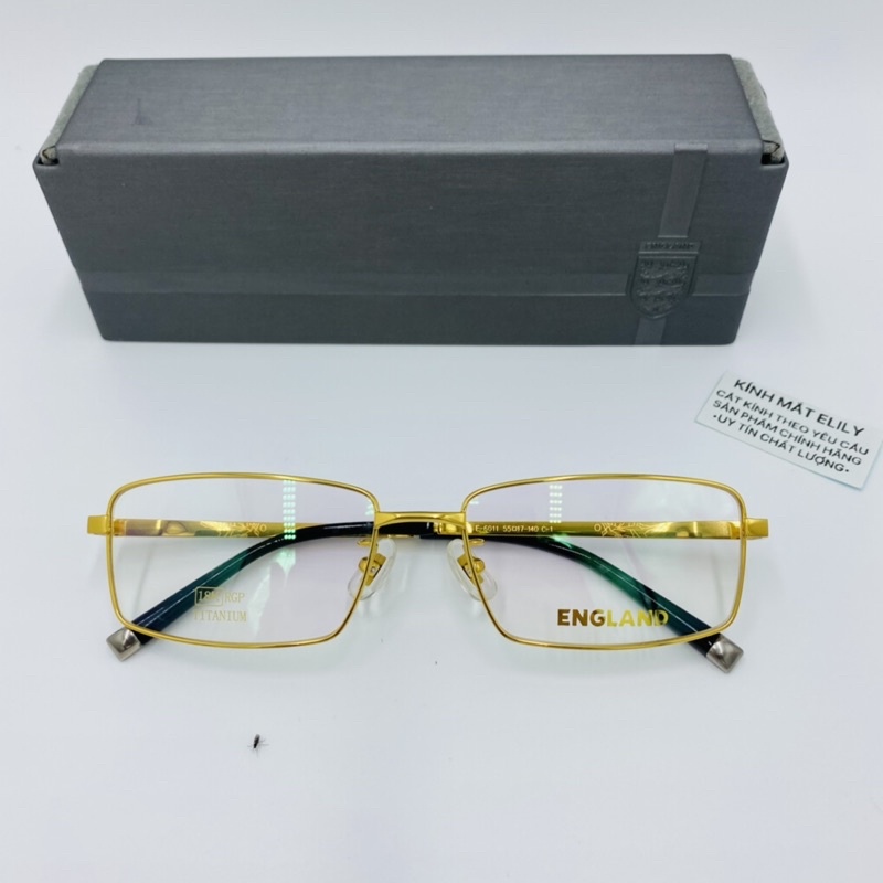Gọng kính ENGLAND Titanium mạ vàng 18k cao cấp
