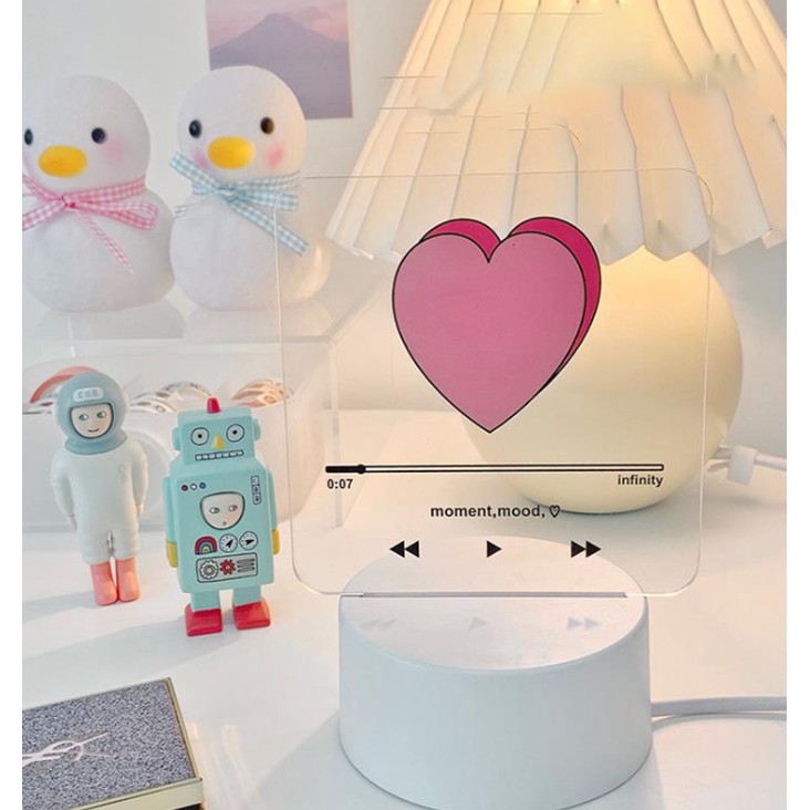 Đèn Led Đèn Ngủ Trái Tim Không Ngủ Yên Trang Trí Decor