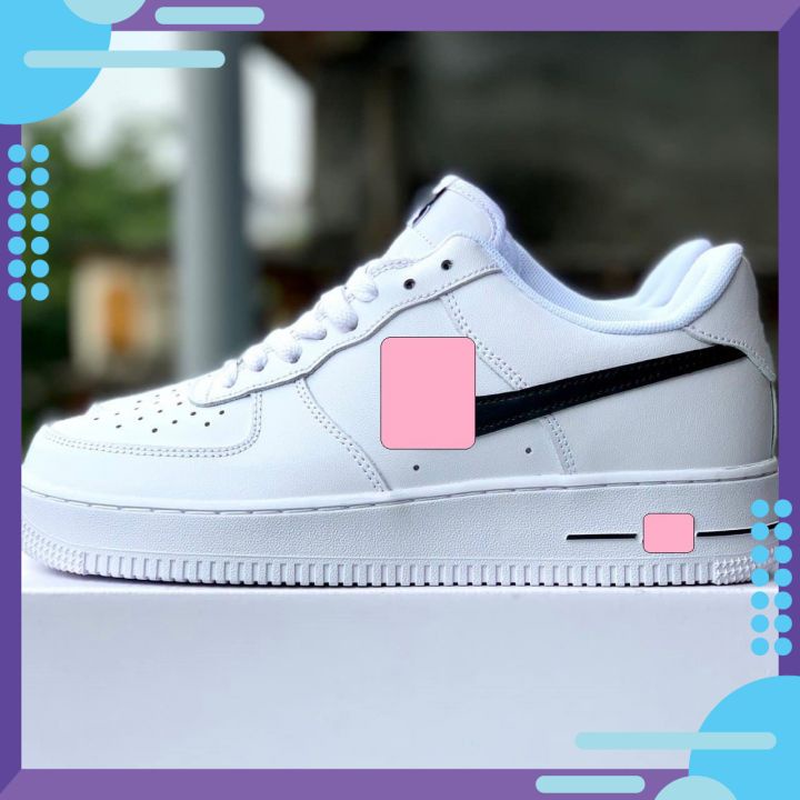 Giày thể thao trắng móc đen cho nam nữ