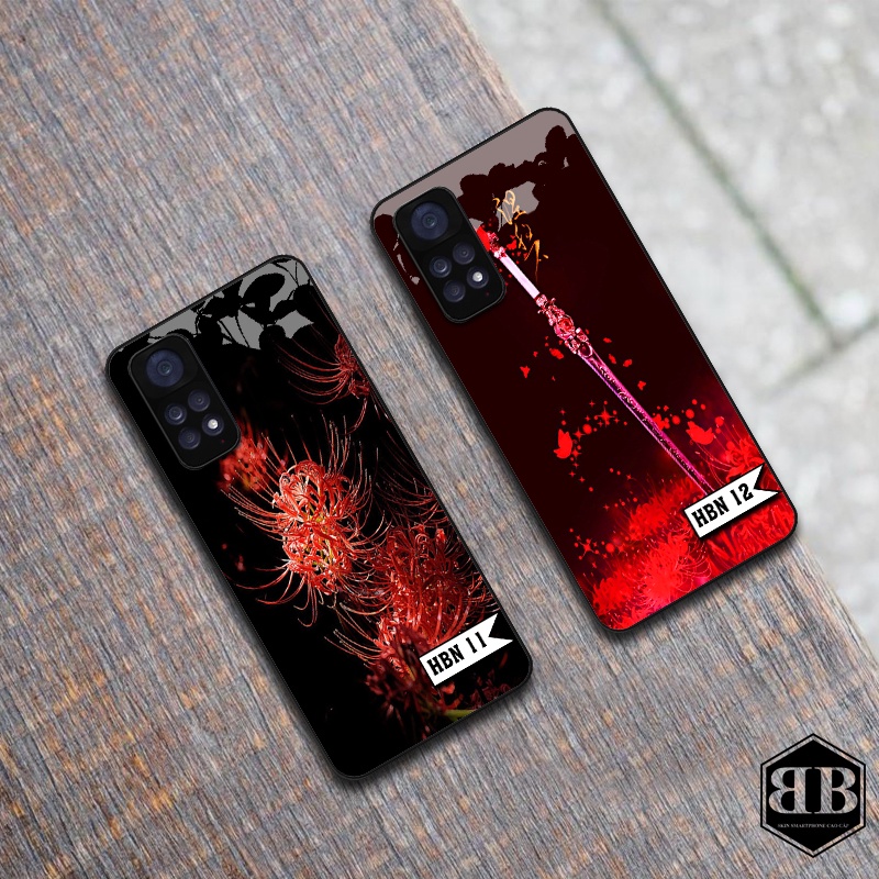 Ốp lưng kính cường lực Xiaomi Redmi Note 11 4G / Redmi Note 11S hình hoa bỉ ngạn