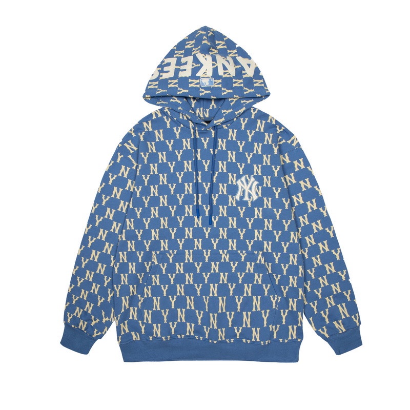 Áo hoodie MLB cotton tay dài dáng rộng phối dây rút in họa tiết phong cách cổ điển cho cặp đôi | BigBuy360 - bigbuy360.vn