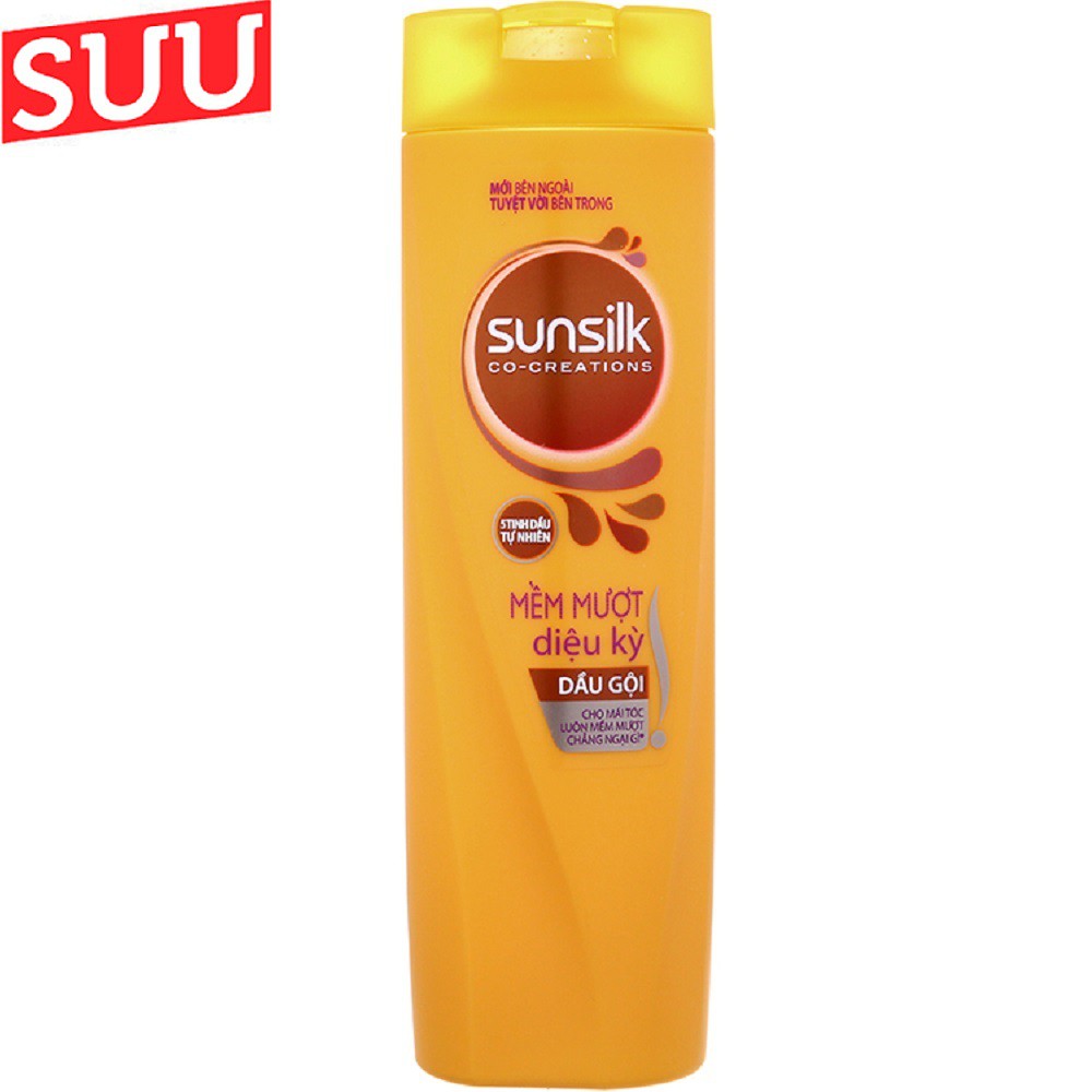 Dầu Gội Sunsilk 320g Mềm Mượt diệu kỳ và óng mượt rạng ngời, suu.shop cam kết 100% chính hãng