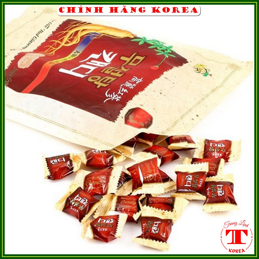 Kẹo sâm không đường chính hãng, gói 500gr - Kẹo hồng sâm hàn quốc, tranglinh