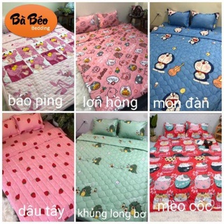 Bộ ga gối cotton poly , set ga gối 4 món, drap giường, ga giường, đủ kích thước