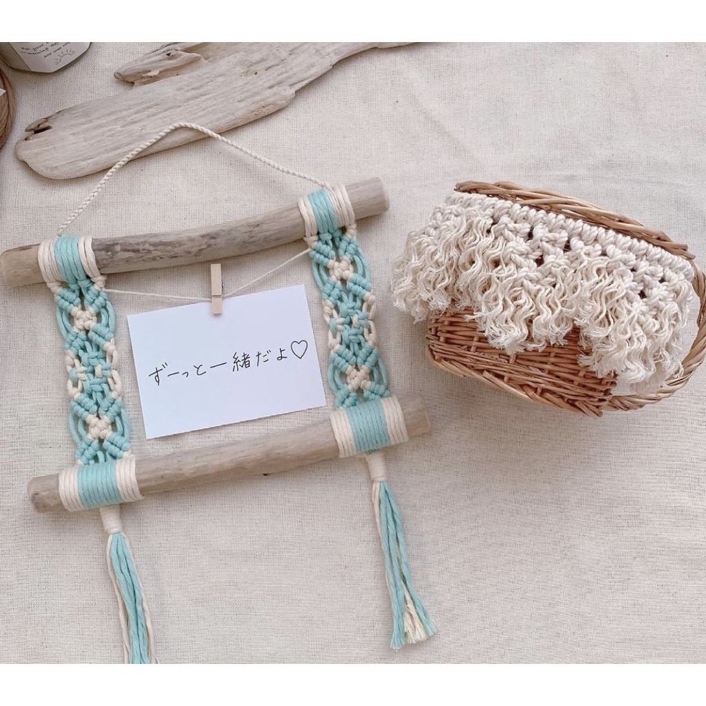 Khung ảnh macrame, khung treo note treo tường trang trí sản phẩm Yenyen Handmade