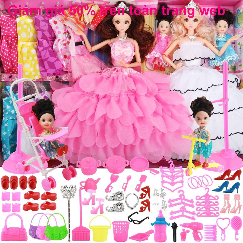 Bộ đồ chơi búp bê Barbie Merhua Fantasy có âm nhạc, trẻ em, trang điểm cho bé gái Quà tặng sinh nhật <