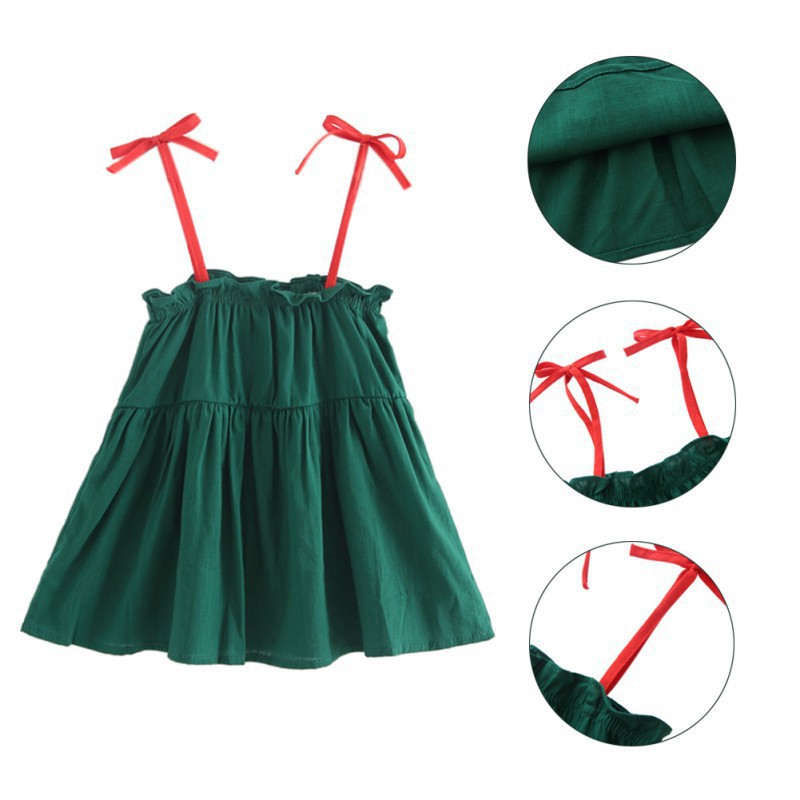Đầm xòe vai dây thời trang xinh xắn cho bé gái