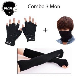 Combo 3 Món Bao Tay + Ống Tay + Khăn Đa Năng