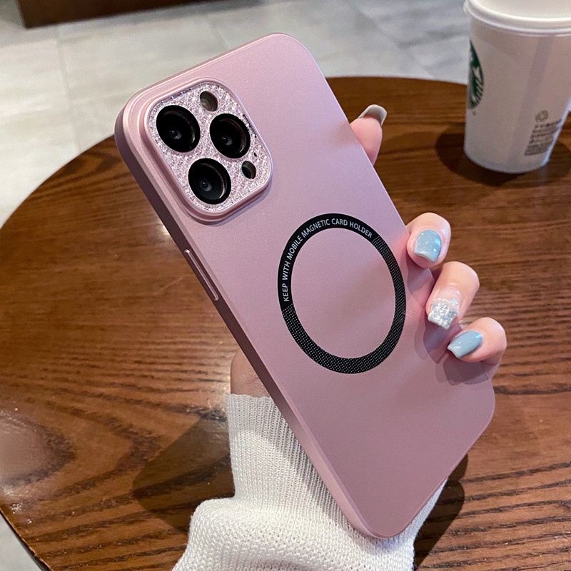 Ốp Điện Thoại Nhựa Cứng Kim Tuyến Có Tấm Phim Bảo Vệ Camera Cho iPhone 12 13 Pro Max