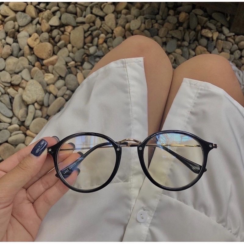 Kính gọng kim loại mắt mèo