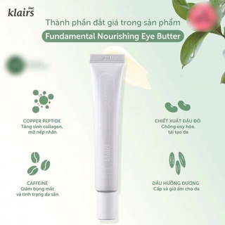 👀 𝑭𝒖𝒏𝒅𝒂𝒎𝒆𝒏𝒕𝒂𝒍 𝑵𝒐𝒖𝒓𝒊𝒔𝒉𝒊𝒏𝒈 𝑬𝒚𝒆 𝑩𝒖𝒕𝒕𝒆𝒓-Siêu phẩm kem dưỡng mắt của nhà Klairs