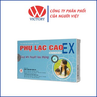 Viên Uống Phụ Lạc Cao EX - Hỗ trợ giảm đau bụng kinh, bế kinh &amp; kinh nguyệt không đều