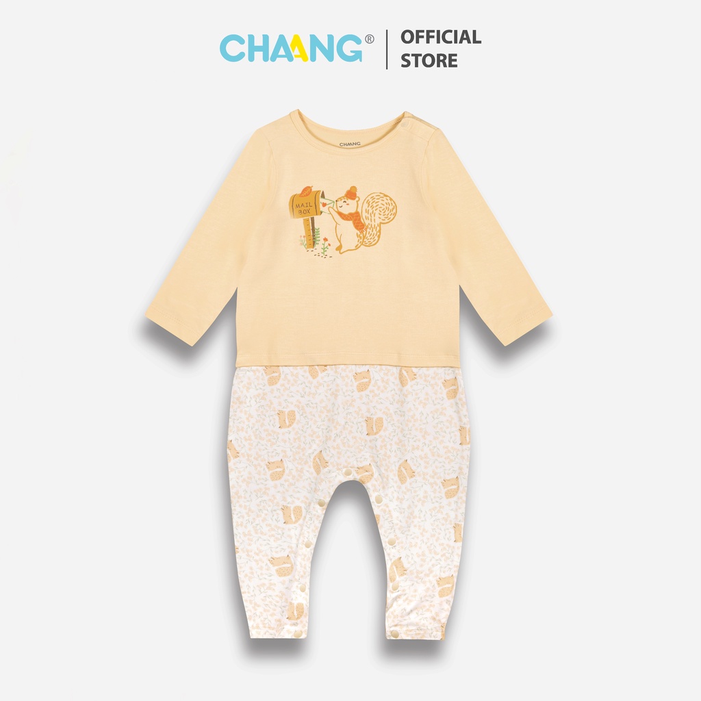 [CHAANG] Bộ body dài cúc vai cho bé Park sóc vàng