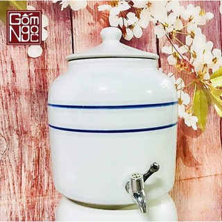 SALE BÌNH NƯỚC MÀU TRẮNG GỐM SỨ BÁT TRÀNG 8 LÍT