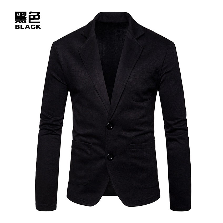 Áo Khoác Blazer Giả Hai Hàng Nút Thời Trang Mùa Xuân 2019 Cho Nam