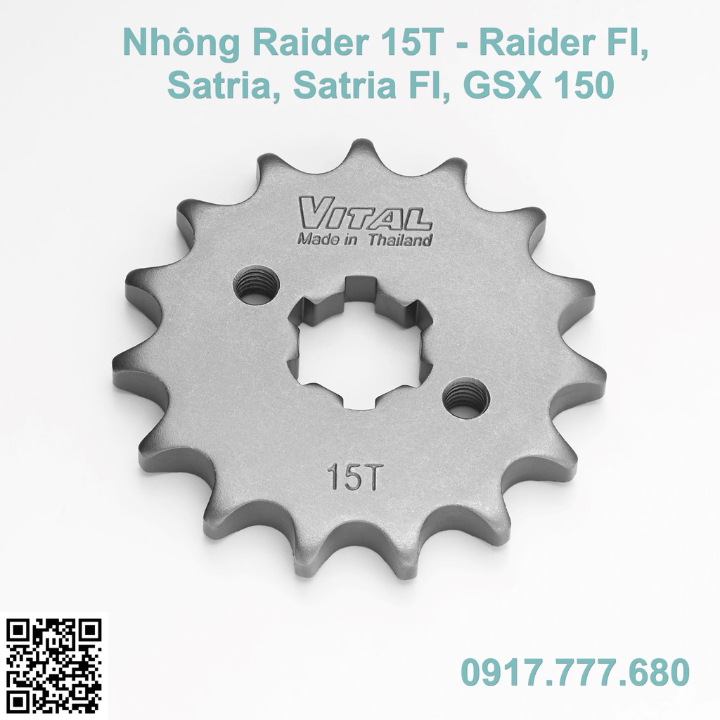 Nhông Raider / Raider FI / Satria / Satria FI / GSX 150 size từ 13 - 14 - 15 -16- NSD, Nhông sên dĩa VITAL chính hãng