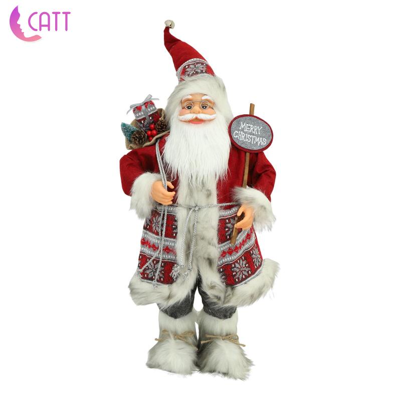 [Dadada1] Búp Bê Ông Già Noel Đứng Kèm Túi Quà Trang Trí Bàn Trong Nhà